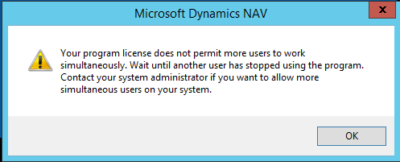 a dynamics nav license file could not be found