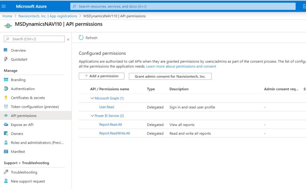 Configure Dynamics NAV 2018 with Power BI | Navisiontech, Inc