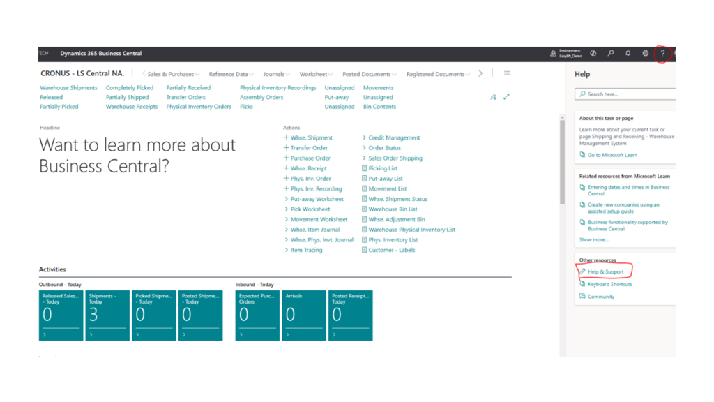 Business Central Help